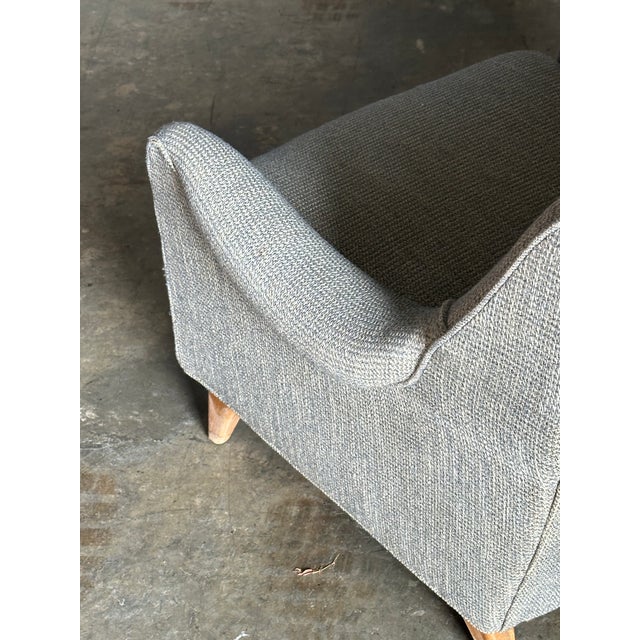 1950s Swedish Organic Lounge Barrel Chair Attributed to Lawrence Peabody for Selig For Sale - Image 10 of 12