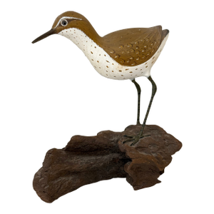 Vintage Hand Carved Sandpiper Shorebird Gus Mirando Nantucket Artist