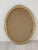 Metal Large Vintage Minimalist Oval Mirror in Gold Brass Frame, 1975 For Sale - Image 7 of 9