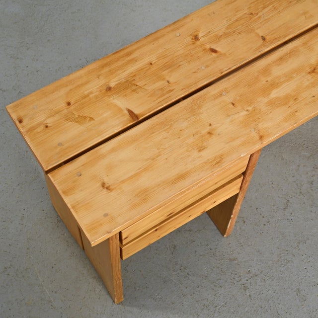 Pine Desk from Mobilier Gal La Plagne, 1960s For Sale - Image 4 of 11
