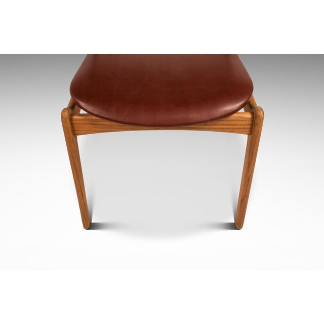 Set of Six (6) Bespoke Danish Modern Model 49 Dining Chairs in Teak & New Leather by Erik Buch for O. D. Møbler, Denmark, C. 1960s For Sale - Image 12 of 18