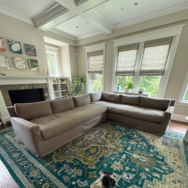 Moss Home Kathy Slipcovered Sectional Handmade at the Moss Home studio in LA, this spacious bench seat sectional features...