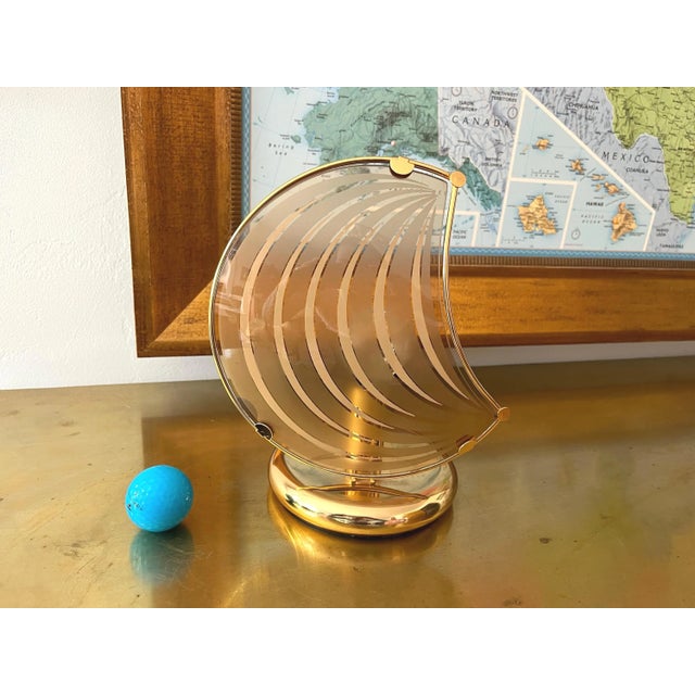 Gold 1970s Italian Moon Lamp For Sale - Image 8 of 18