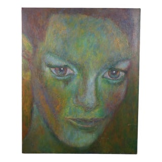 Modernist Portrait, 20th Century, Painting, Framed For Sale