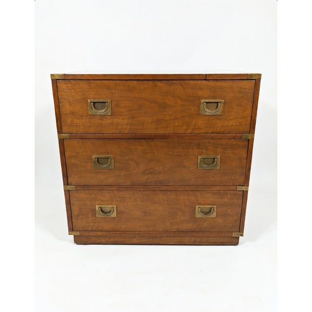 Vintage Drexel Brigade Collection Campaign Chest of Drawers - Mid-Century Modern Style For Sale - Image 11 of 11