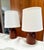 Mid 20th Century Vintage Mid Century Modern Petite Turned Walnut Table Lamps - a Pair For Sale - Image 5 of 5