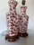 Hollywood Regency 1960s Vintage Chinese Hand-Painted Porcelain Table Lamps With Red Floral Motifs – Pair For Sale - Image 3 of 12