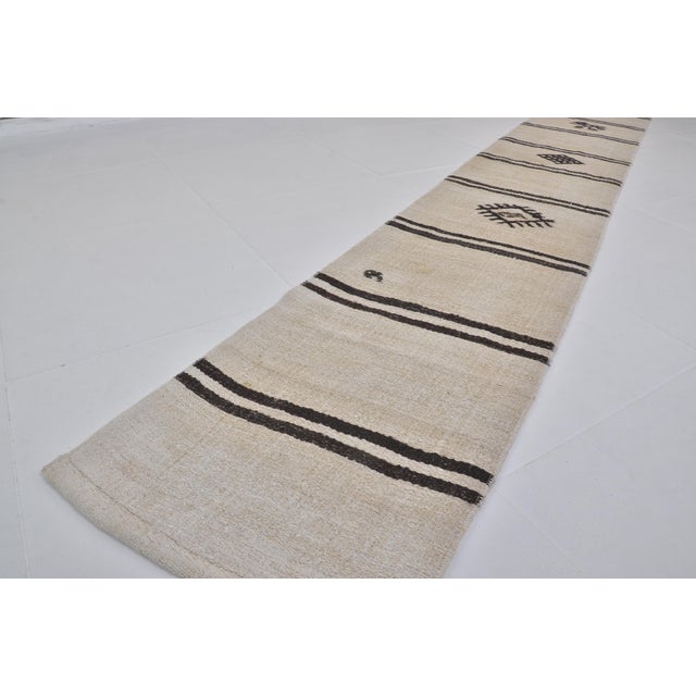 Turkish Vintage Anatolian Hemp Runner For Sale - Image 3 of 9