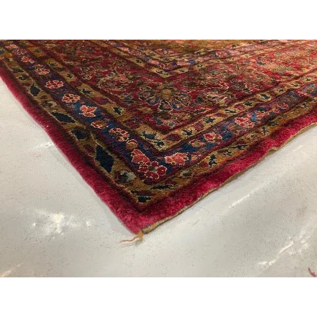 Beige 1920s Vintage Tree of Life Silk Kashan Rug For Sale - Image 8 of 9