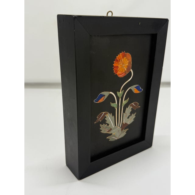 Late 19th Century Antique Italian Grand Tour Style Pietra Dura Floral Panel, For Sale - Image 5 of 6