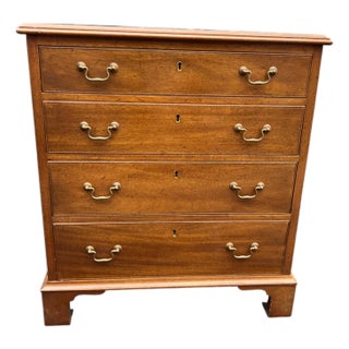 Mahogany Chippendale Style Small Chest 4 Drawers For Sale