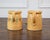 Charming 19th-century French terracotta pottery pitchers, each featuring a warm ochre-yellow glazed finish and hand-...