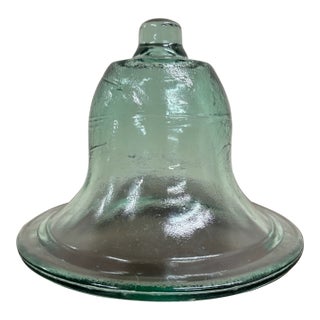 Vintage French Style Aqua Color Glass Garden Cloche For Sale
