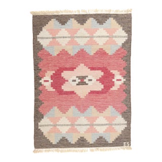 Evy Svensson Scandinavian Swedish Röllakan Rug - 05'08 X 07'09 For Sale