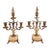 Pair of Early 20th Century Gilt Bronze Candelabra With Marble Base For Sale