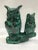 1980s 1980s Carved Solid Malachite Stone Owls Sculpture For Sale - Image 5 of 5