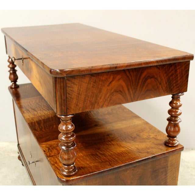 19th-Century Louis Philippe Italian Sideboard in Walnut For Sale - Image 10 of 16