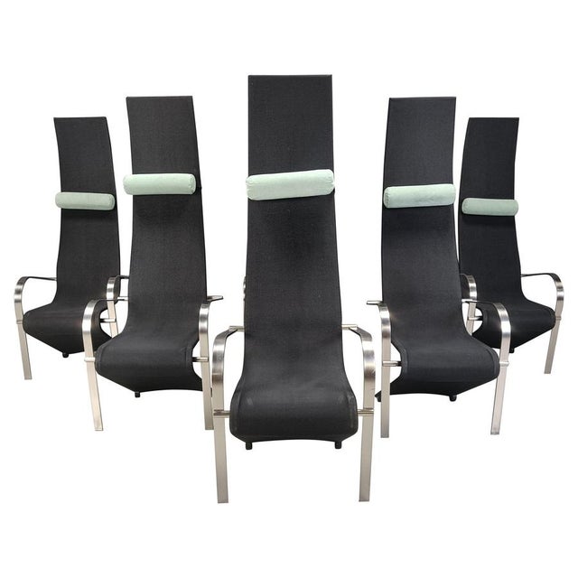 Postmodern King Dining Chairs by Belgochrom, 1980, Set of 6 For Sale - Image 11 of 11