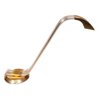 Spanish Brass and Acrylic Glass Cobra Table Lamp from Grupo Mci For Sale