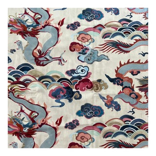High End Designer Carleton v Puff Linen Fabric- 3 1/2 + Yards For Sale