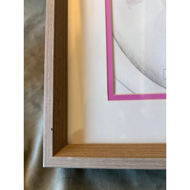 Gray Framed Vintage Hand Drawing of Sforza Horse After a Leonardo Da Vinci's Sketch For Sale - Image 8 of 12