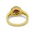 Metal Vintage Ruby Diamond 18k Yellow Gold Ring, Size 4.5 For Sale - Image 7 of 7