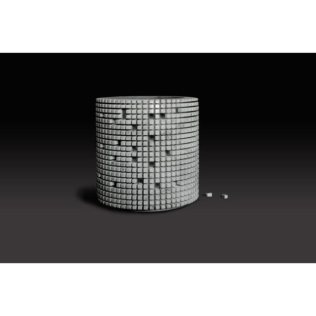 Stone Pixel S3 Decorative Vase in White Carrara Marble by Bufalini Marmi For Sale - Image 7 of 9