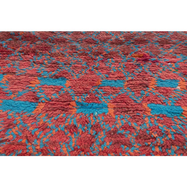 Late 20th Century Vintage Boujad Boucherouite Moroccan Rug, 03'03 X 09'03 For Sale - Image 5 of 10