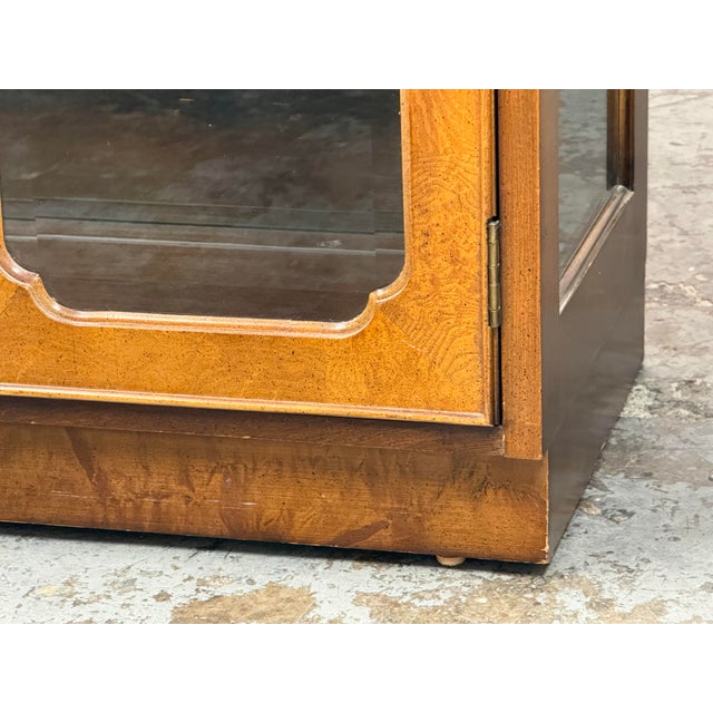 Campaign Style Curio Display Cabinet, Vintage For Sale - Image 10 of 12