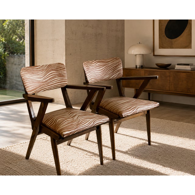 Mid-Century Modern Wood Armchairs, 1960s, Set of 2 For Sale - Image 6 of 10