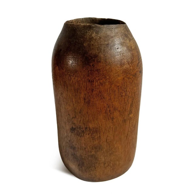 African Vintage Tutsi Wood Pot For Sale - Image 3 of 8