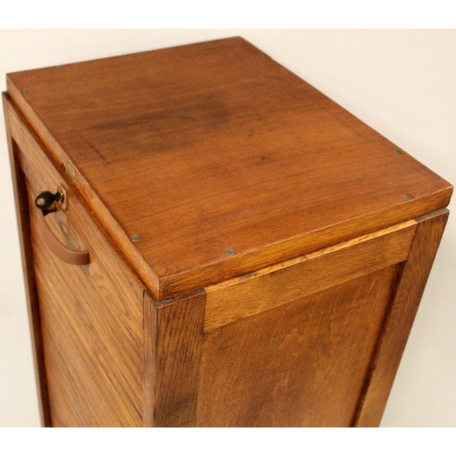 Vintage Filing Cabinet in Oak, 1930s For Sale - Image 9 of 11