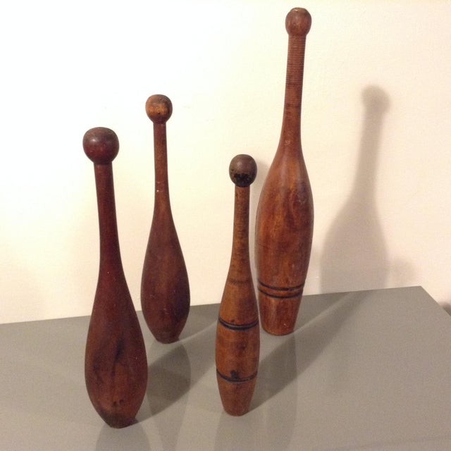 1930s Vintage Wooden Exercise/Jugglers Pins Set of 4 Chairish