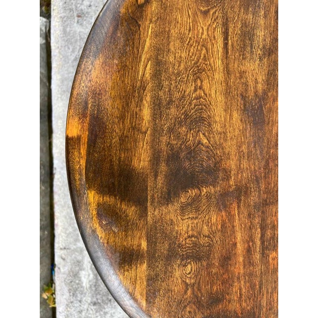 19th Century 19th Century Antique Demi- Lune Console Hall Table, Half Moon Side Table For Sale - Image 5 of 11