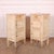 Interesting pair of 19th C French bedside cabinets with original paint and marble tops. 1850 This piece is designed in the...