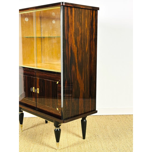 Art Deco Display Case in Macassar Ebony, 1940 For Sale - Image 14 of 17