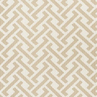 Schumacher Fresh Air Indoor & Outdoor Fabric in Sand For Sale