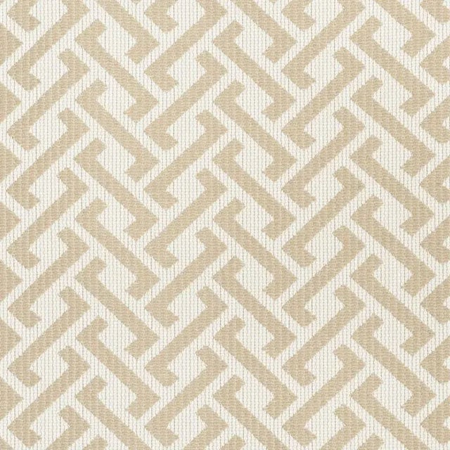Schumacher Fresh Air Indoor & Outdoor Fabric in Sand For Sale