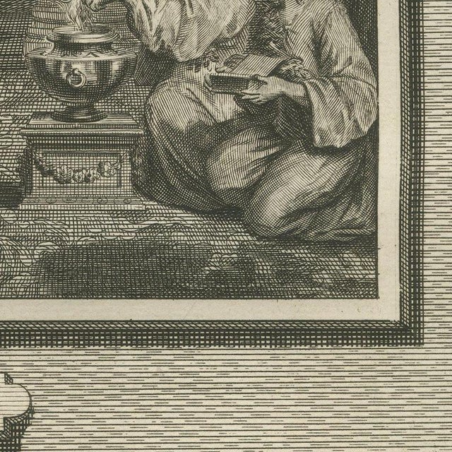 Pieter Mortier, Daniel Interprets the Dream and the Fiery Furnace, Pieter 1700, Engraving For Sale - Image 6 of 12