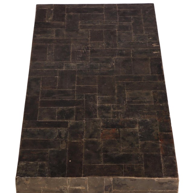 Early 21st Century A Mica Covered Coffee Table in the Manner of Jean-Michel Frank For Sale - Image 5 of 6
