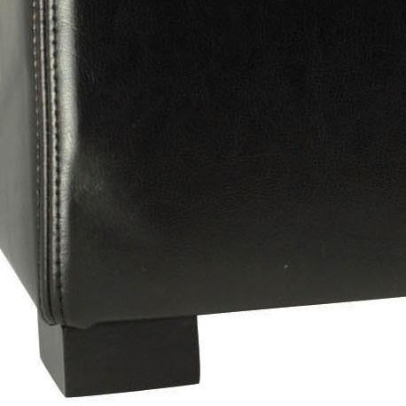 Modern Tray Storage Ottoman, Java & Black For Sale - Image 3 of 6
