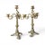 Rustic European Early 20th Century Bronze Pair of Candelabras For Sale - Image 3 of 4