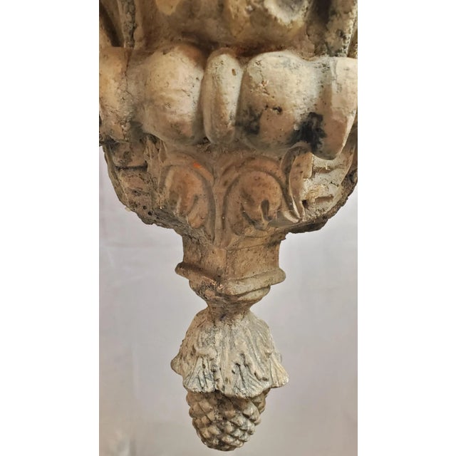 Mid Century Hanging Iron & Composite Pendant For Sale - Image 12 of 13