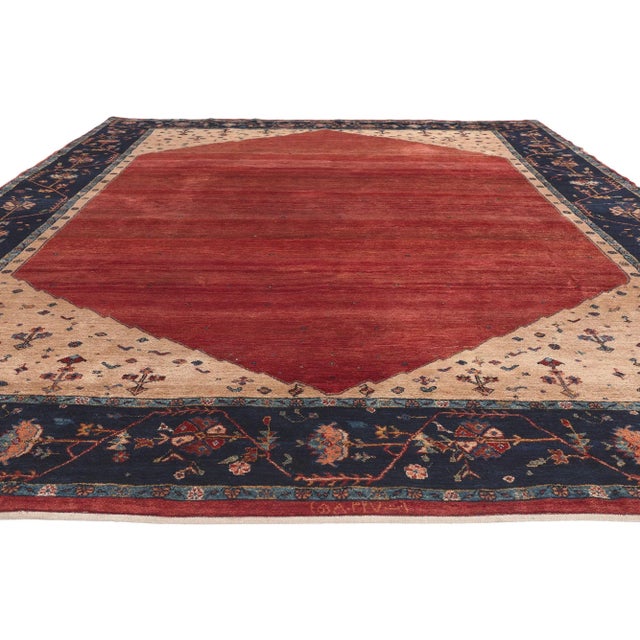 Traditional Late 20th Century Vintage Persian Gabbeh Rug, 08'06 X 11'03 For Sale - Image 3 of 10