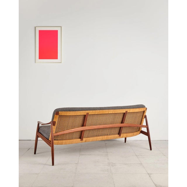 1960s Teak Sofa with Cane Webbing, 400 Series by Hartmut Lohmeyer for Wilkhahn, Germany, 1960s For Sale - Image 5 of 18