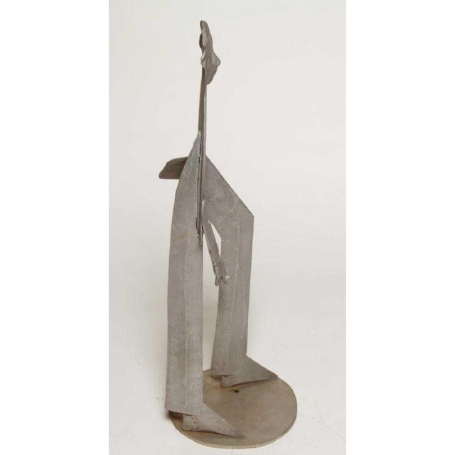 William King William King, 1960s Pop Art Unique Cast Aluminum Sculpture Cool Cat Bell Bottoms Americana For Sale - Image 4 of 8