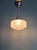 Metal Art Deco Pendant Light in Frosted Glass, 1920s For Sale - Image 7 of 12