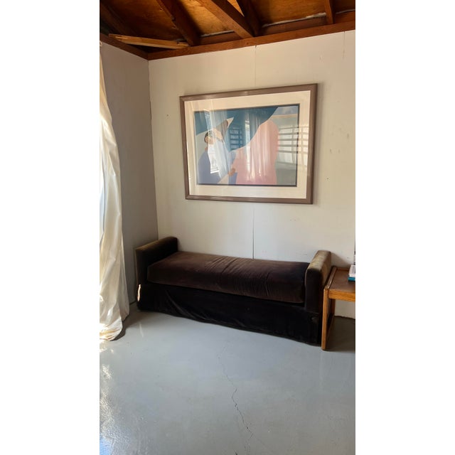 Amazing, large vintage Pegge Hopper art print. Framed in a lovely 80’s mauve colored frame. Minimal wear on the frame....