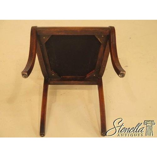 Pair Regency Style Carved Oak Upholstered Occasional Chairs For Sale - Image 10 of 10