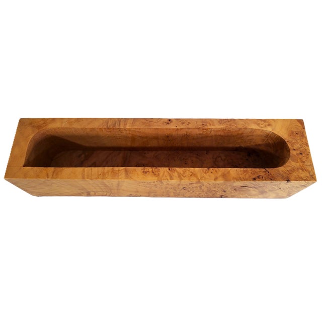 Rare Vintage American Carved Burled Walnut Pen & Jewelry Box by Michael Elkan For Sale - Image 12 of 14